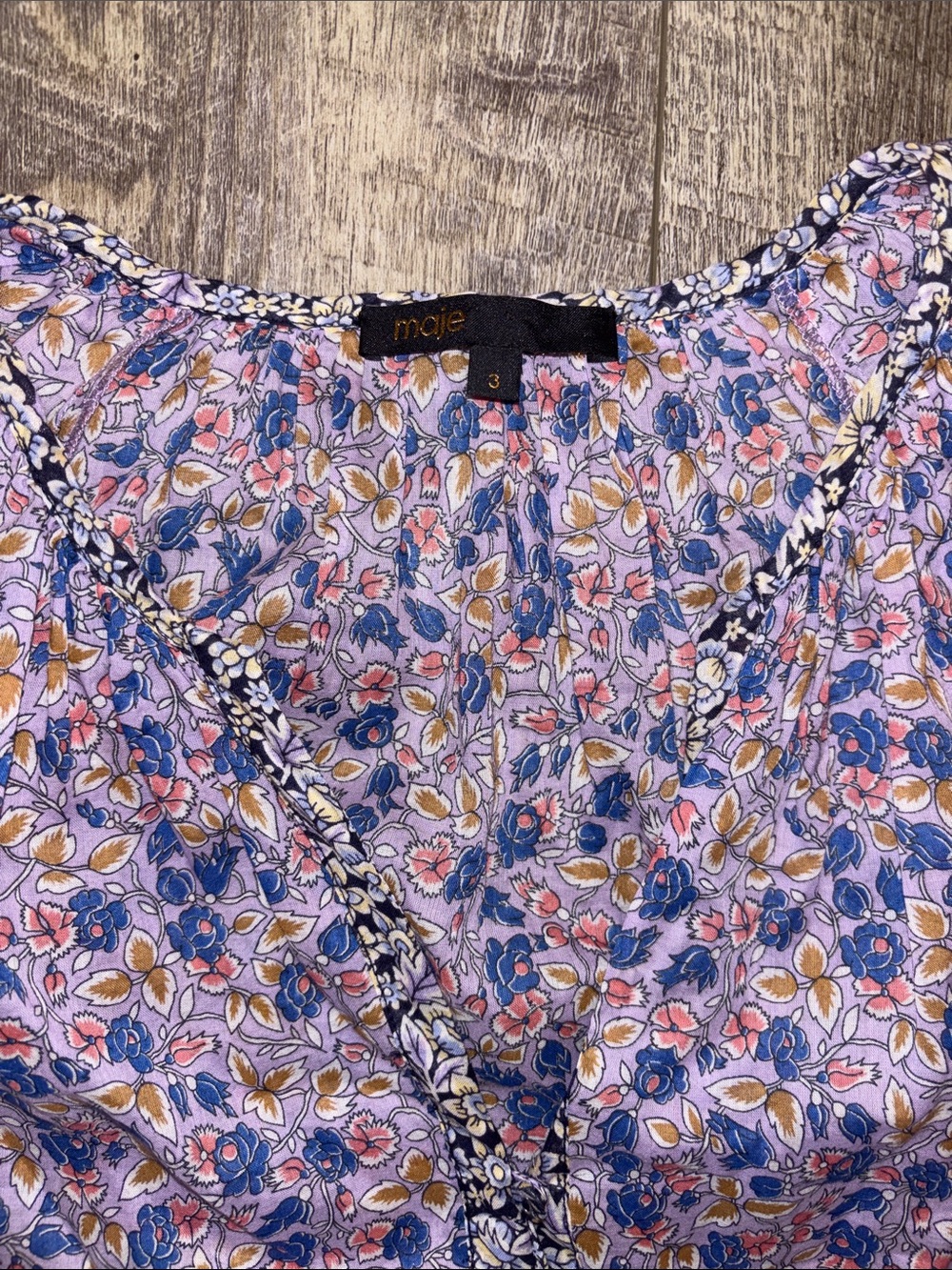 Maje Cisco Floral Print Cotton Top - Picture 6 of 9